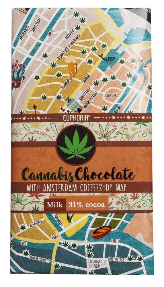 MILK CHOCOLATE WITH COFFESHOPS MAP